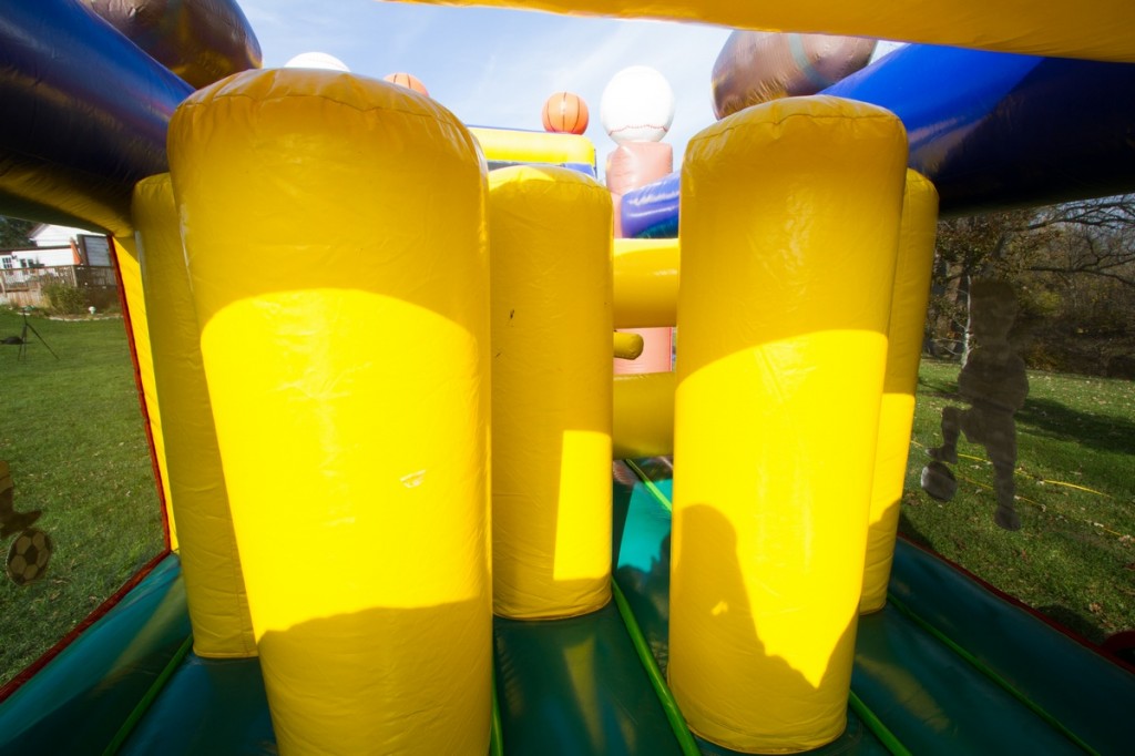 50 ft. Sports Obstacle Course Air Bounce Inflatables & Party Rentals