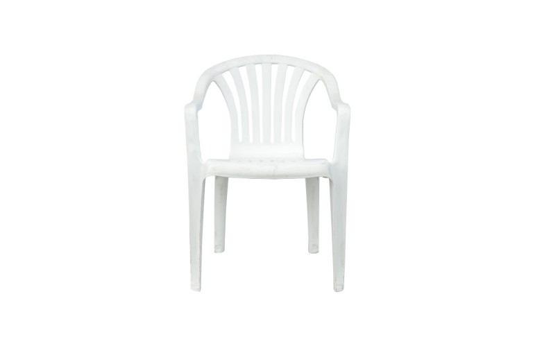 White Stacking Patio Chair Air Bounce Inflatables & Party Rentals in