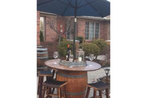 Wine Barrel Cocktail Table