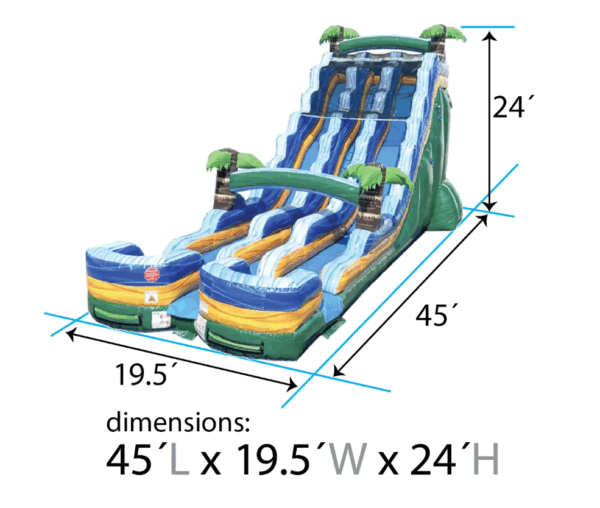 24' Tropicana Dual Lane Slide DRY - Image 4
