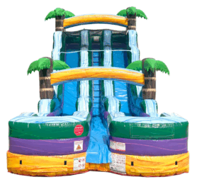18' Yellow Twin Slide WET