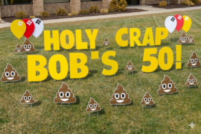 Smiley Poop Lawn Sign