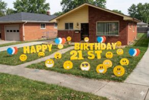 Smiley Face Lawn Sign